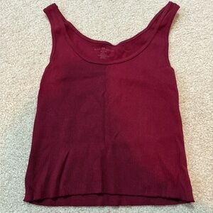 Brandy Melville Red Fitted Tank Top